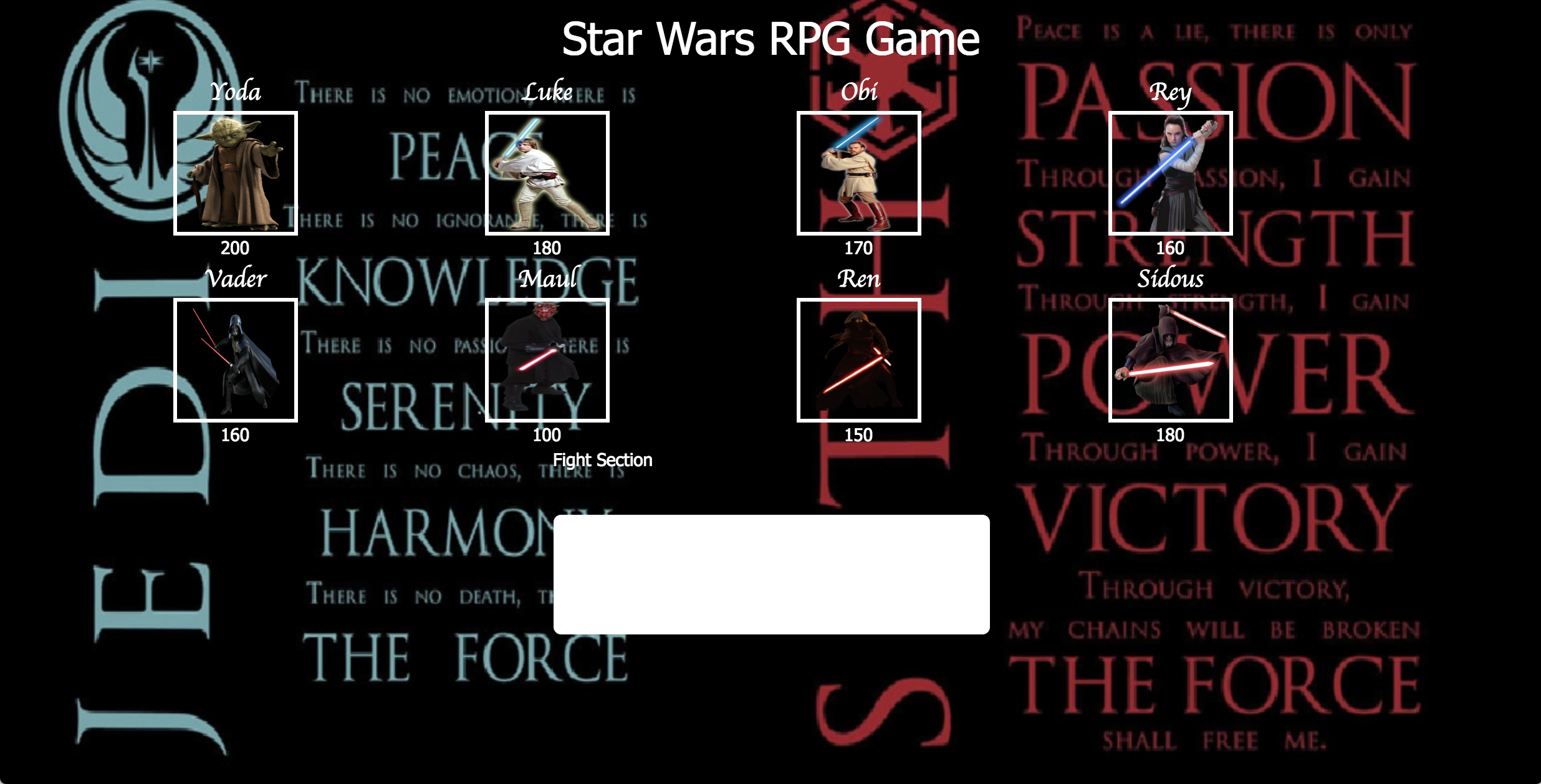 Star Wars RPG Game